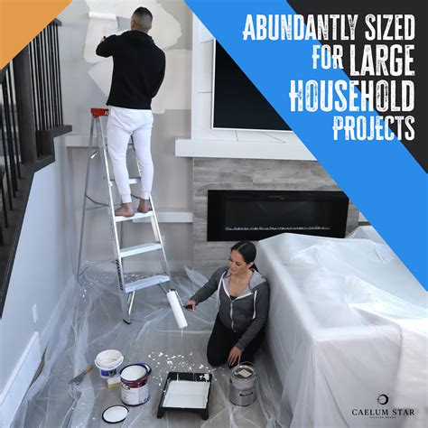 Buy Caelum Star Large Plastic Dust Sheets for Decorating 6 Pack - 3.6m ...