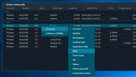 Table management | Quantower_in
