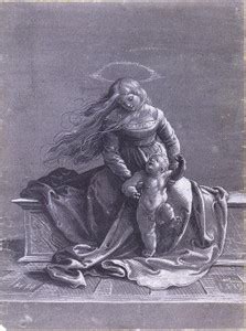 Seated Virgin and Child, chiaroscuro drawing. 1519 (Medium) Paper Print ...