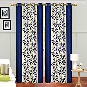 Buy initex Patta Modern Eyelet Window 2 Piece (Multicolour, 4x6ft ...