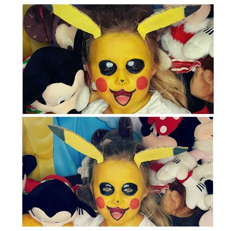 Pikachu face paint using diamond fx face paint . #pikachu #pokemon # ...