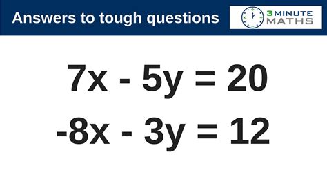 Image result for Solving Simultaneous Equations HEGARTYMATHS