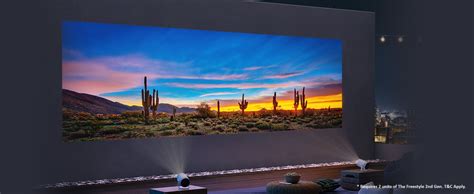 Samsung The Freestyle 2nd Gen Portable Compact Smart LED Projector with ...