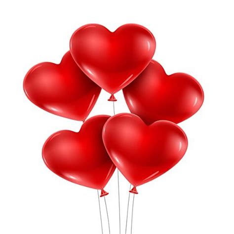 PARTY SPRITZ Heart Shape Plain Balloons Valentin Day Decoration Red ...