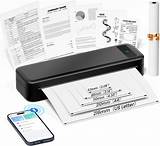 Portable Printers Wireless for Travel, Inkless Thermal Printer ...
