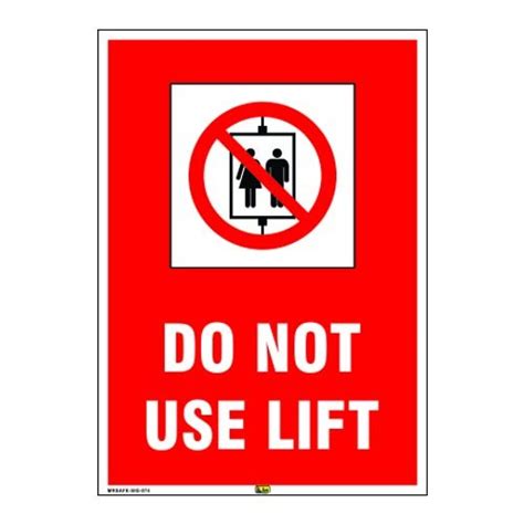 Mr. Safe - Do Not Use Lift Sign Eco Vinyl Sticker 4 ft X 6 ft : Amazon.in