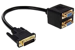 JINALI 1 DVI 24+5 to 2 VGA Female Adapter - Buy JINALI 1 DVI 24+5 to 2 ...