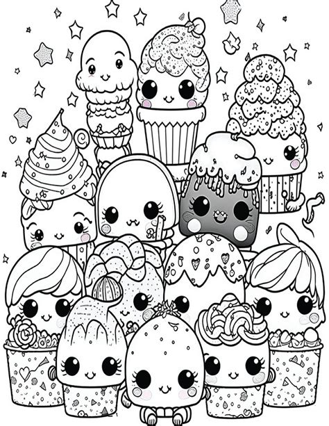 Cute Manga Desserts Coloring Pages [2025]