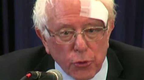 Bernie Sanders hits head on shower door, receives stitches, campaign ...