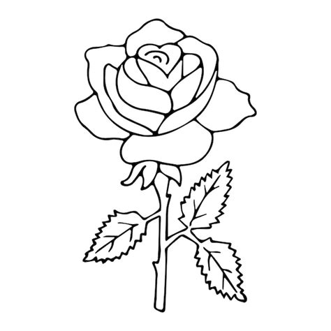 Desenhos para colorir para crianças Linda flor rosa ilustração vetorial ...