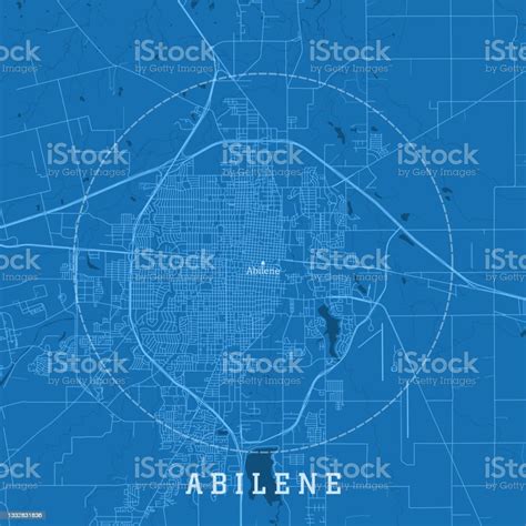 Abilene Tx City Vector Road Map Blue Text Stock Illustration - Download ...