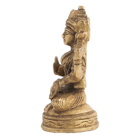 Brass Goddess Parvati Blessing Pose Statue