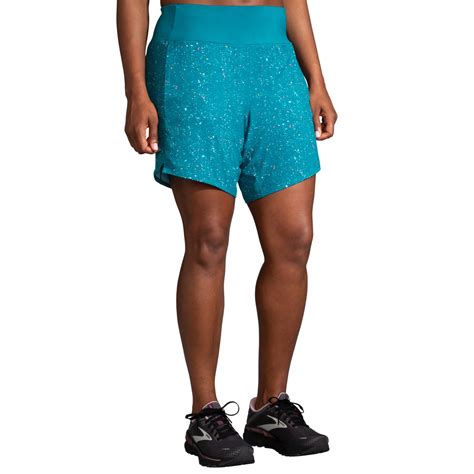 Brooks | Chaser 7" Shorts | Women's | Lagoon Speckle Print/Lagoon ...