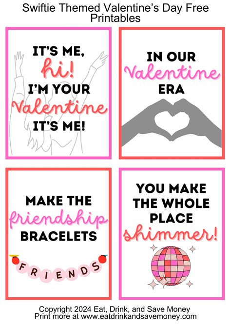 Taylor Swift Valentines Cards Printable Taylor Swift Valentine Cards