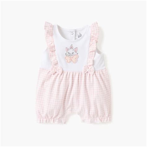 Checked Marie Detail Romper with Button Closure