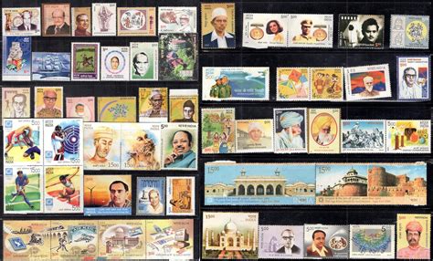 Mahaphilla I N D I A 2004 Complete Year Pack of 55 Stamps Mounted On ...