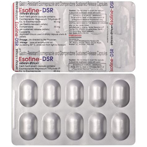 Esofine DSR - Strip of 10 Capsules : Amazon.in: Health & Personal Care