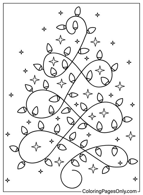 Christmas Lights Printable Coloring Pages