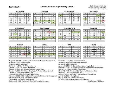 Lamoille South Supervisory Union LSSU Calendar 25-26 Revised [pdf ...
