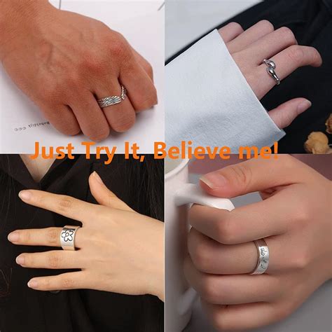 Buy Aogrzun 16 Pcs Cool Silver Plated Frog Rings Set, Cute Open Rings ...