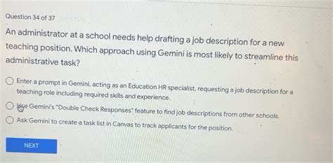 Solved: An administrator at a school needs help drafting a job ...