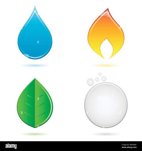 Fire air water earth Stock Vector Images - Alamy