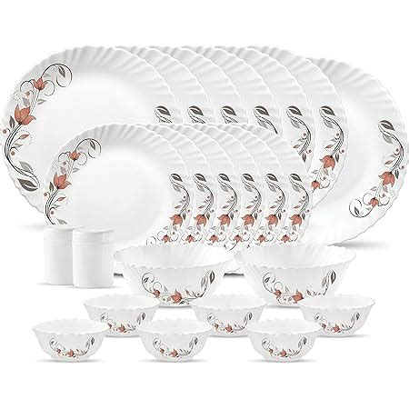 La Opala, Novo Collection, Opal Glass Dinner Set 23 pcs, Scarlet Blooms ...