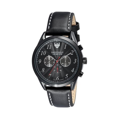 Swiss Eagle Multifunctional Black Dial Men's Watch : Amazon.in: Fashion