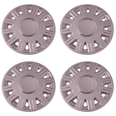 Set of 4 Chrome 16 Inch Aftermarket Replacement Hubcaps with Metal Clip ...