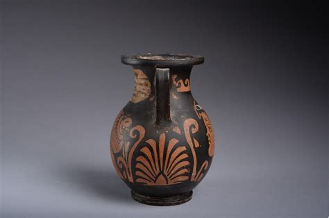 Vintage Unnamed Grey and Green Greek Design Vase Chunky Design In Good ...