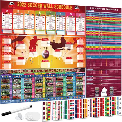 Buy 2022 Soccer Game Wall Calendar World Cup Football Cup Match ...