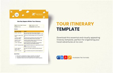 Free Editable Itinerary Templates in PDF to Download