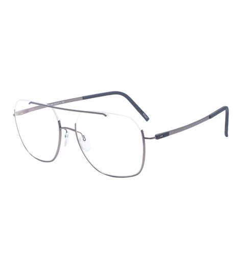Silhouette Unisex Grey Square Optical Frame