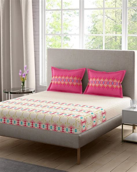 Portico New York Lavender Double Super King Size Bedsheet with 2 Pillow ...