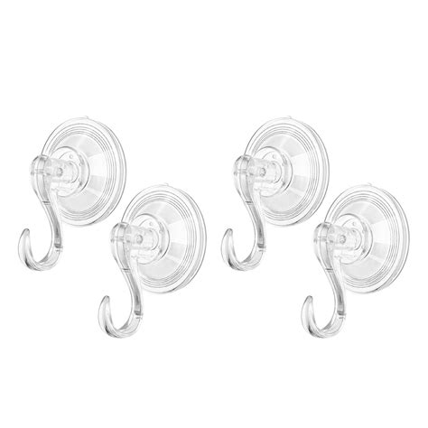 Plastic Suction Cup Hooks (4 Pcs Set)– Natation.in