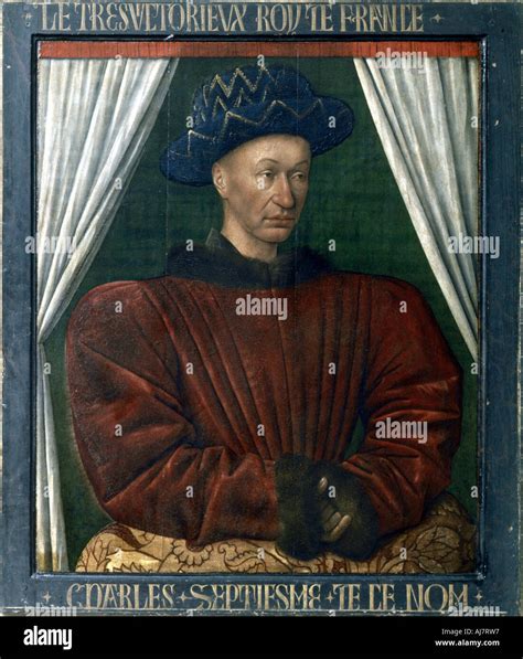 Charles VII of France, 15th century. Artist: Jean Fouquet Stock Photo ...