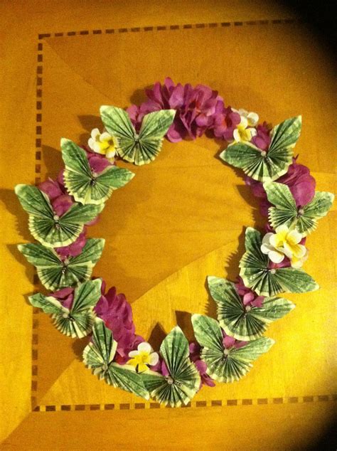 Butterfly Money Lei Tutorial 的图像结果