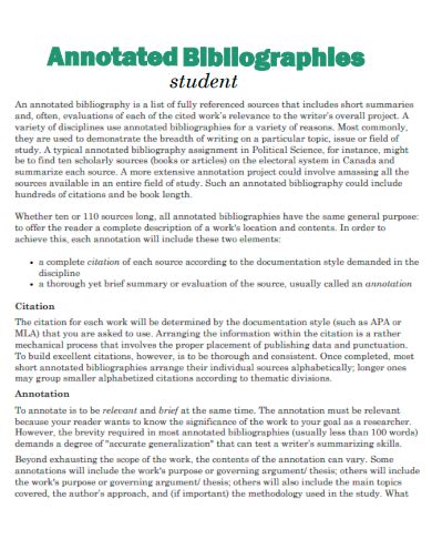 Image result for Annotated Bibliography Outline Example