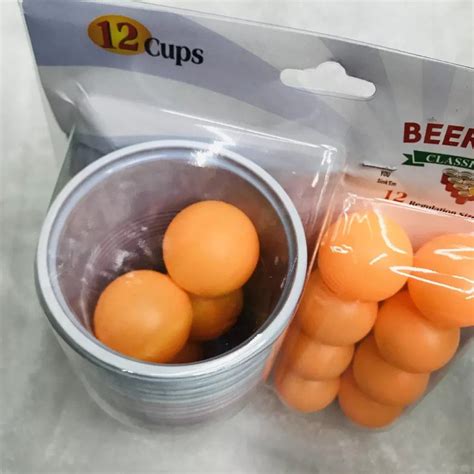 Beer Pong 12 Ping-Pongs Cups drinking game ping pong ball aiming game ...