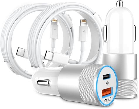 Amazon.com: [MFi Certified] iPhone 15 Car Charger,60W Compact Dual Port ...