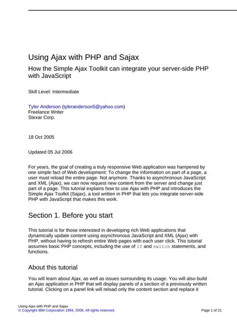 Ajax Tutorial PHP SQL 的图像结果