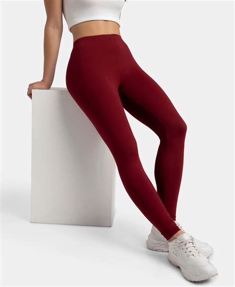 Buy Super Combed Cotton Elastane Stretch Leggings with Ultrasoft ...