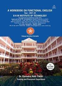 A Workbook on Functional English Year - 2021-22
