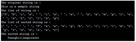 Image result for Sort String Alphabetically Python