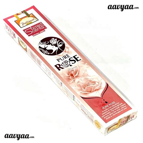 Parimal Sacred Scents Natural Series PURE ROSE Incense Sticks (24 gms ...
