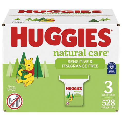 Buy Huggies Natural Care Sensitive Baby Wipes, Unscented, Hypoenic, 99% ...