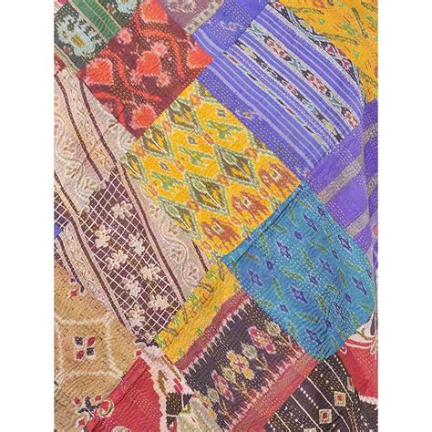 Buy EXOTIC INDIA Multi-Color Reversible Pure Silk Embroidery Shawl Online