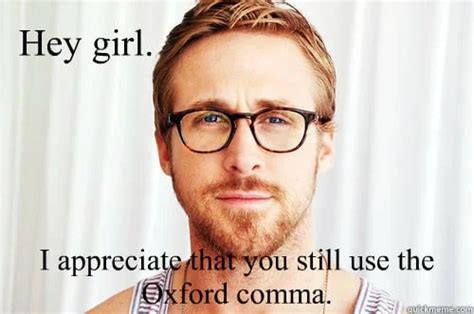 Image result for Serial Comma Meme