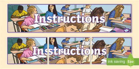 Instructions Display Banner (teacher made) - Twinkl