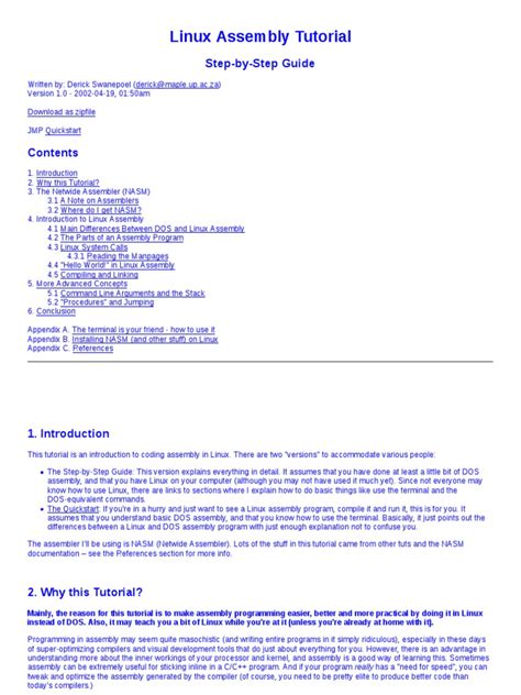 Image result for NASM Assembly Tutorial